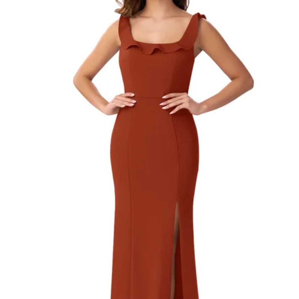 Azazie Samantha Dress Rust